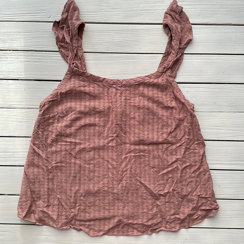 Saturday Sunday Anthropologie Flutter Sleeve Tank top size XS